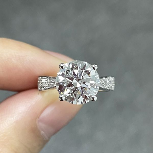 18K Real Gold Lab Grown Diamond Rings IGI Certified for Engagement Wedding