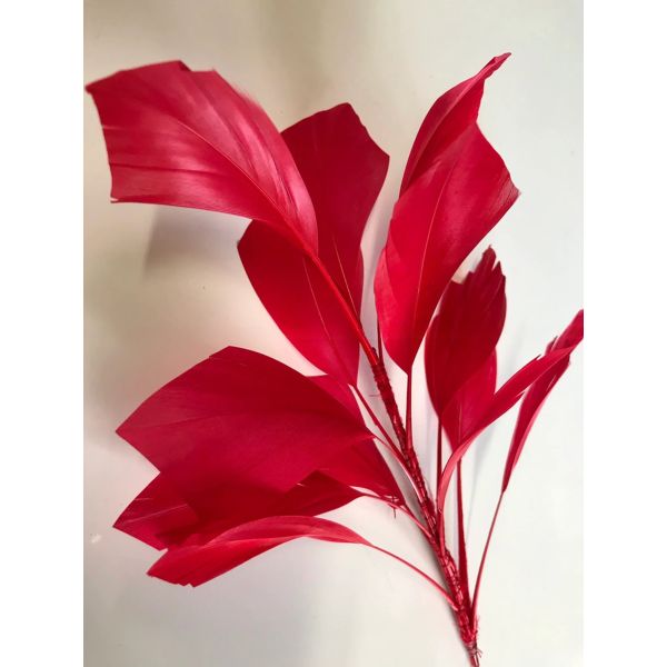15*30 cm Goose Feather Flower Mount with Wire Accessory Sell