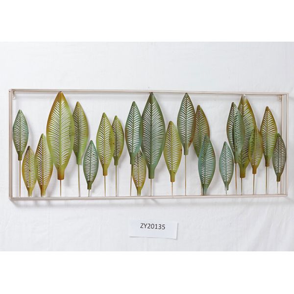 Buy Garden Sversize Framed Handmade Metal Leaf Wall Hangings at wholesale prices