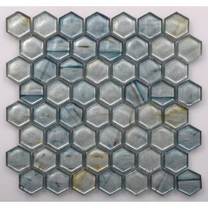 Quality Latest Agglomerate Mosaic Tile with Hexagon Shape for sale