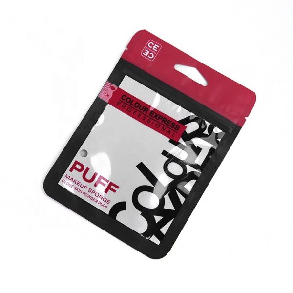 Wholesale Promotional Plastic Zip Makeup Packaging Bag For Makeup Sponge