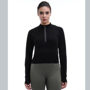 Quality Long Sleeve Quarter Zip Tops Breathable Sustainable Quick Dry for sale