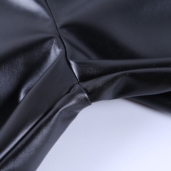 Sexy High Waisted Leather Pants Women Double Pocket