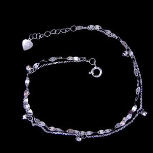 Customized Plain Silver Bracelet / Extension Chain Silver Ankle Bracelet