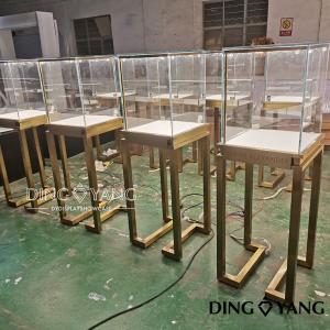 Lockable 450X450X1350MM Store Jewelry Display Cases