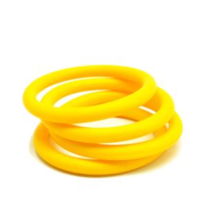 Yellow FKM NBR VAMAC High Temperature O Ring Seals IRHD Hardness