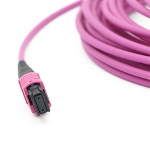 Low Loss MTP MPO Fiber , Multimode Trunk Cable Patch Cord Polarity B 8/12/24