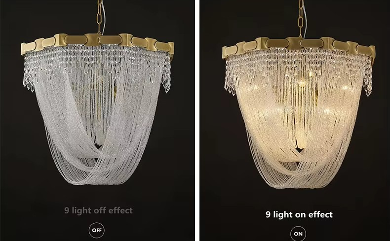 Modern Project Hotel Metal Tassels Chandelier Stair Ceiling Lights Decoration Home Staircase Chandeliers Pendant Lights