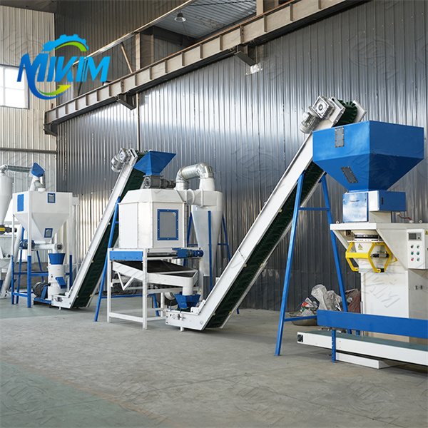 High-yield feed pellet production line, fully automatic, for farms and feed pellet production plants, high yield and low cost.