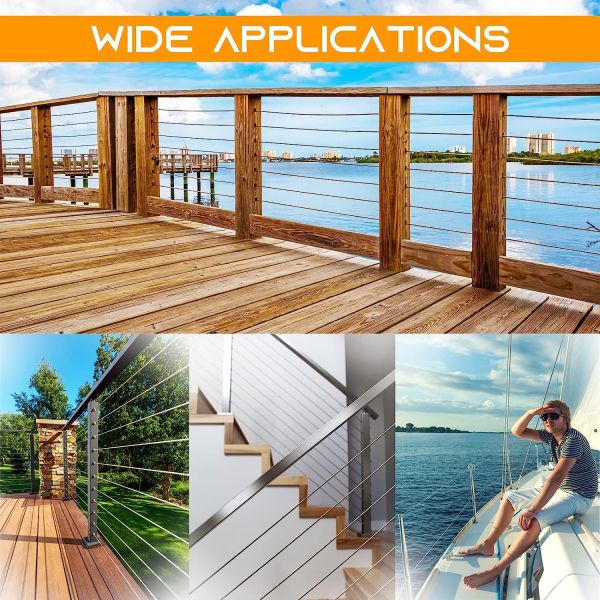 1000fts Length High Strength 304 316 Stainless Steel Wire Rope Steel Cable Grade Carton Steel