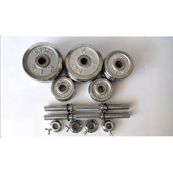 man weight lifting cast iron adjustable electroplated dumbbell with steel