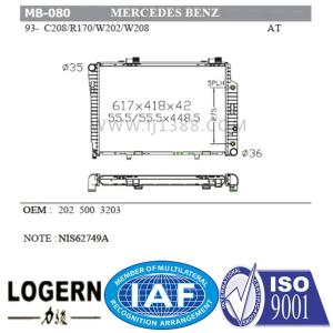 42mm Thickness Auto Parts Radiator For Benz 93- C208/R170/W202/W208