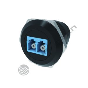 Fiber Optic Panel Mount Round LC Female to Female Coupler Single-Mode Multimode