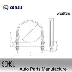 Surface Polishing Stainless Steel Exhaust Clamps 4'' U Type Corrosion Resistance