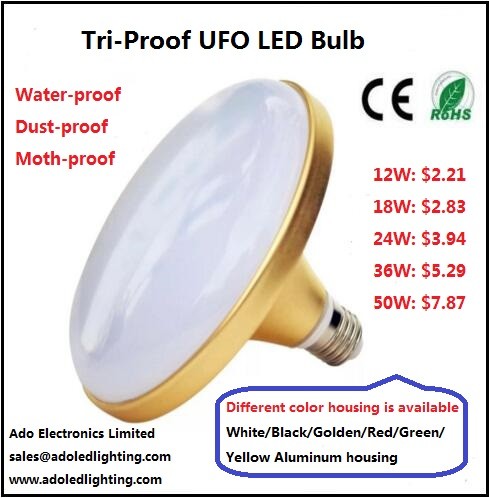 Quality Tri-Proof UFO LED Bulb CRI80 36w 28w 18w UFO LED Lamp Flying Saucer Lamp for sale