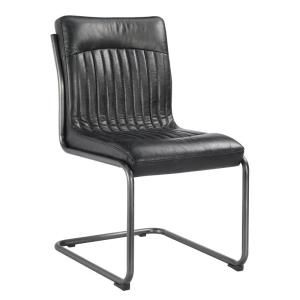 China Modern Living Room Furniture Black Luxury 840mm Leather Chair on sale