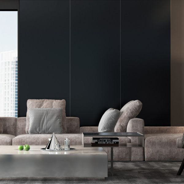 Buy 9mm Thickness Black Porcelain Tile With Rectified Edge at wholesale prices