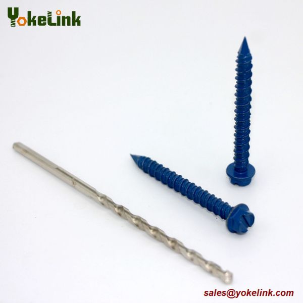 Buy Hex Washer Head Concrete Screw Hi-Lo Thread Screws Ruspert Tapcon Screw with Drill bit at wholesale prices