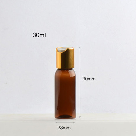 PET Shampoo Plastic Cosmetic Bottles 30ml Non Spill Portable With Aluminum Lid