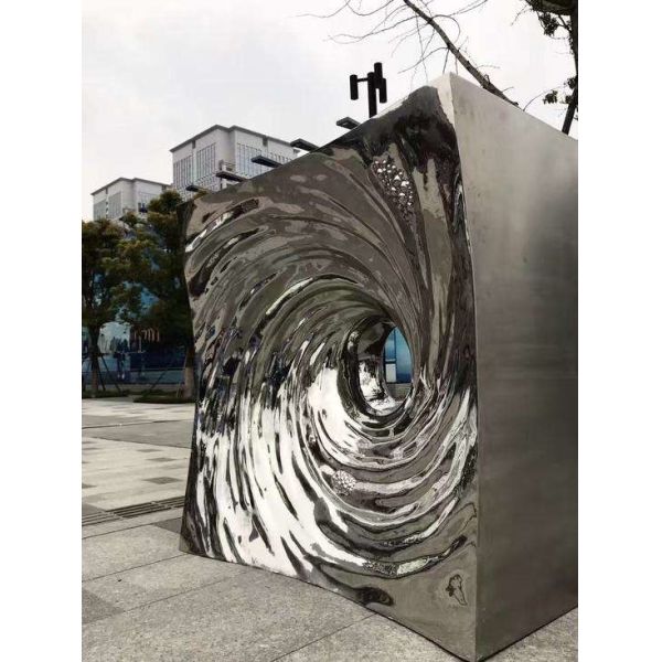 500CM Mirror Stainless Steel Sculpture Garden Mall Decorative Sculpture