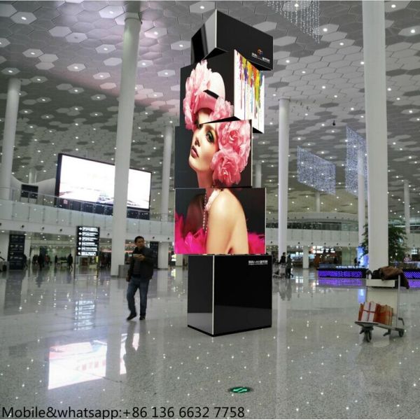 Buy 2016 special design 3 face rotate creative led display at wholesale prices