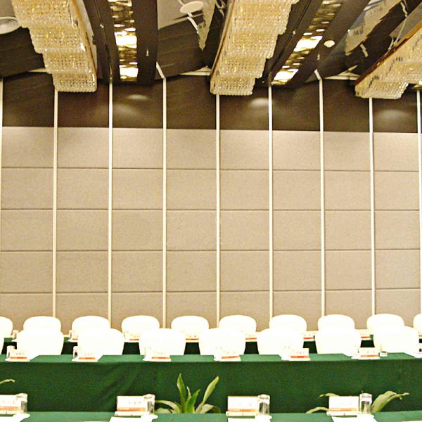 Buy Movable Fabric Finish Removable Exhibition Acoustic Fiber  Fireproof Partition Wall For Hotel at wholesale prices