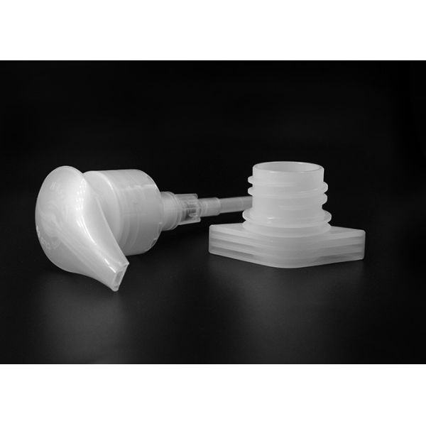 Buy Gel Pouch Plastic Spout Caps With 28mm Lotion Pump at wholesale prices