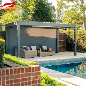 Smart Remote Controlled Aluminum Garden Pergola Waterproof Windproof Gazebo
