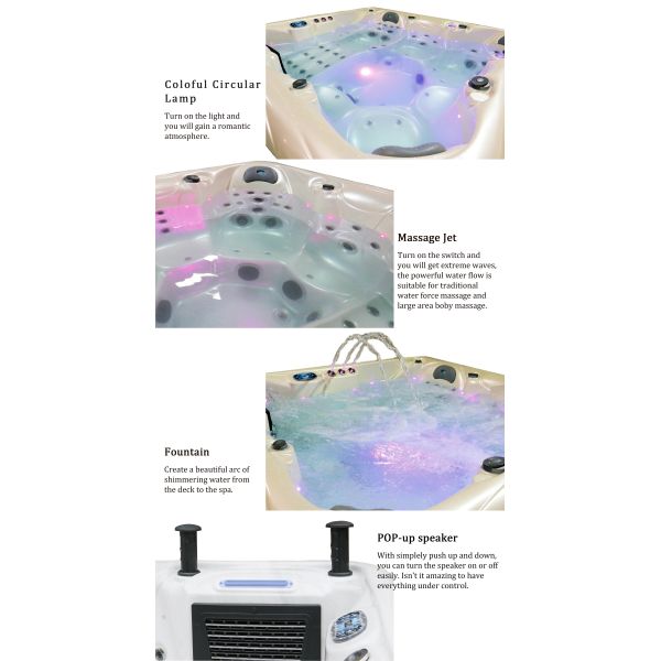 Garden Party Spa Massage 5 Person Hot Tub Whirlpool Balboa Outdoor Spa Hot Tub