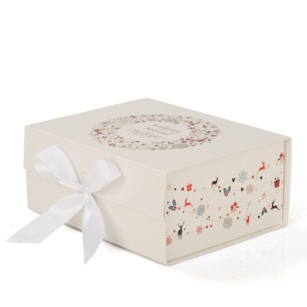 Buy Custom Printing Paper Gift Box With Ribbon For Personalised Foldable Packaging at wholesale prices