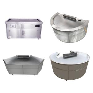 Customized Rectangle Teppanyaki Hibachi Grill Table , Gas Grill Griddle Plate