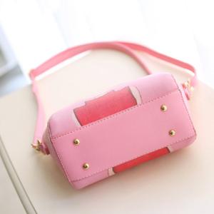 Fashion Women print Tote Bag PU Leather Handbag handmade