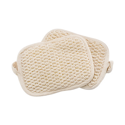 Buy Rectangle Shower Body Scrubber Natural Chenille Cleaning Pad at wholesale prices