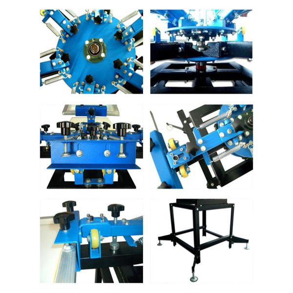 8 Color 8 Station Screen Press
