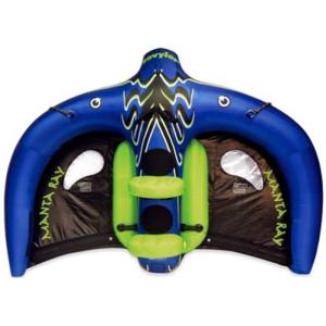 Bule Inflatable Water Toys , Stimulated Inflatable Flying Manta Ray