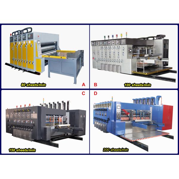 Corrugated Box 4 Colors Flexo Printing Slotting Die Cutting Machine Automatic