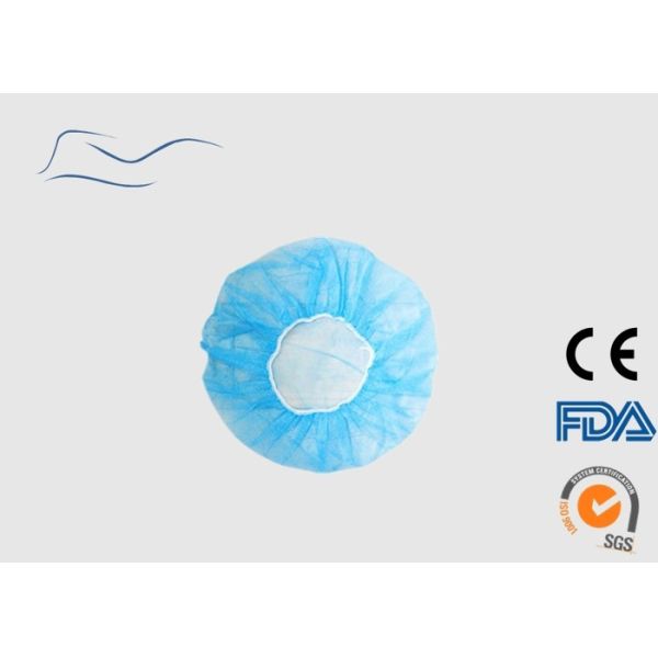 Buy Round Top Kitchen Head Cover , Breathable Polypropylene Bouffant Caps at wholesale prices