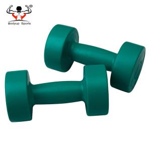 Round Shaped Plastic Coated Dumbbells Beautiful Appearance Customized Logo