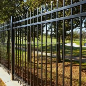 Powder Coated Steel Villa Fencing with Horizontal Design and Stainless Steel