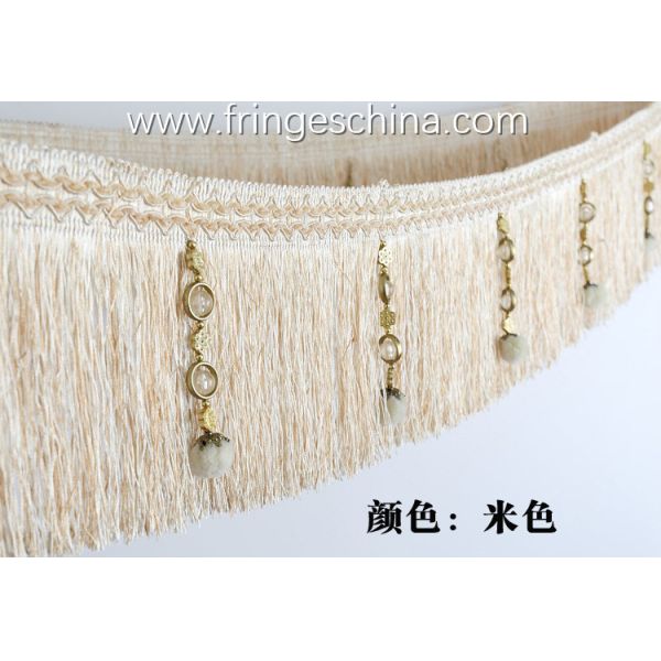 Handmade fashionable chain beads lace tassels fringes for curtain/sofa/pillow/stage decoration