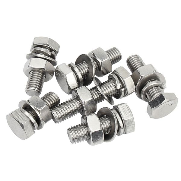 Fully Threaded Hex Head Bolt and Nut Set for 316 M6 70mm Aluminum Fasteners Grade 8.8