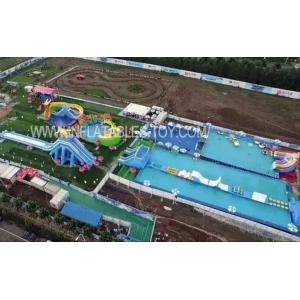 Outdoor Amusement Inflatable Water Park With Giant Swimming Slide