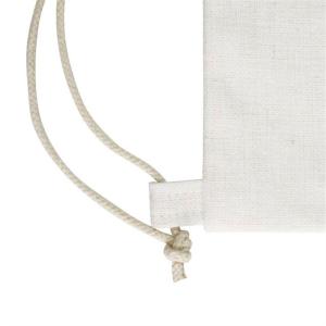 White Linen Sublimation Drawstring Backpack Custom Photo Printing Linen