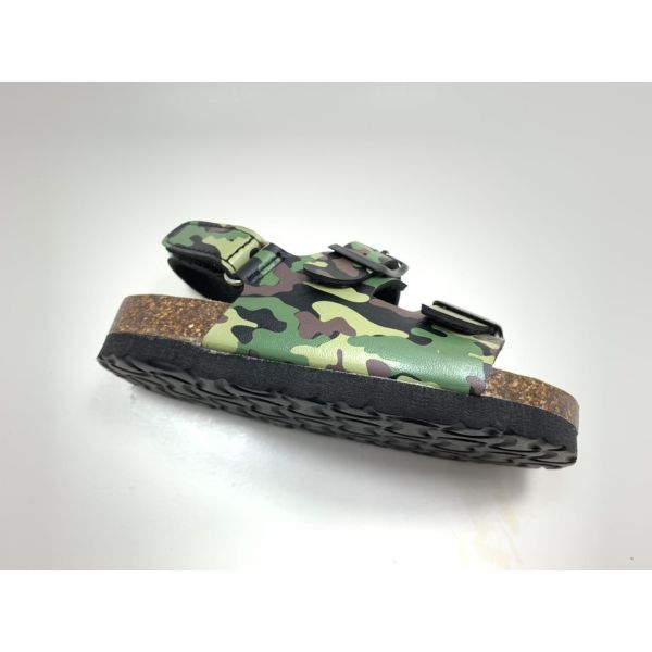 Fashion Camouflage Double Buckle Footbed Sandals