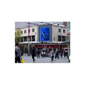 Full Color Outdoor Advertising LED Display 12mm Pixel Pitch on Building