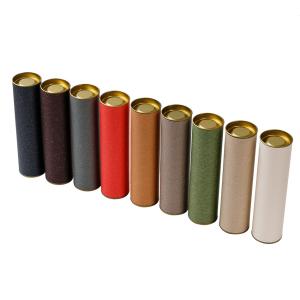 Personalized Cardboard Tube Packaging With Lid UV Coating Embossing