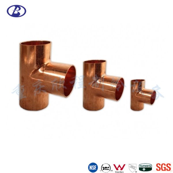 Buy Wrought Copper Tee ASTM 1/2 Inch Refrigeration Pipe Fittings at wholesale prices