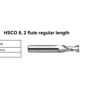KM HSCO 8， 2 Flute regular length