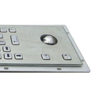 20mA Brushed Metal Industrial Keyboard 64 Keys Panel Mount