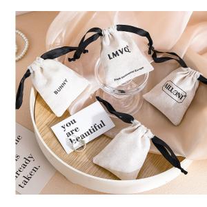Customized LOGO Wholesale Customizable Cotton And Linen Drawstring Bag Small